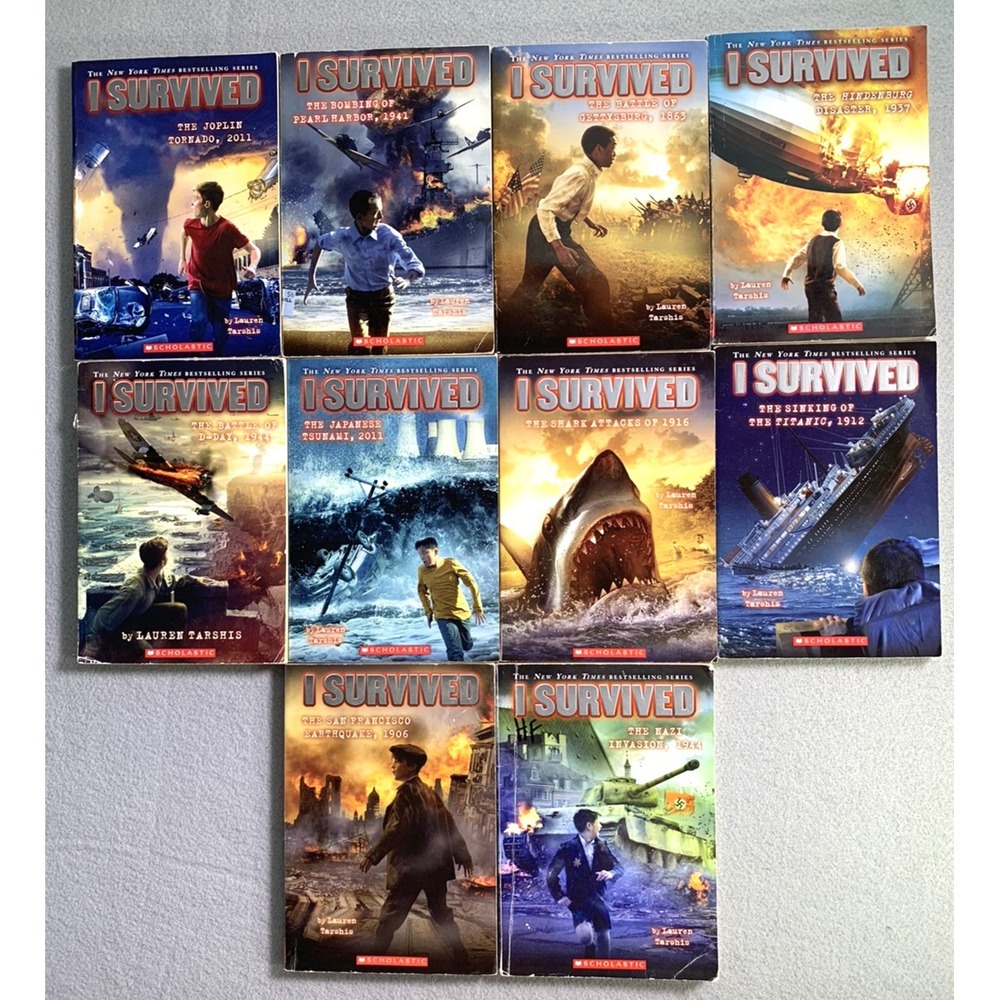 I Survived Lot Of 10 Books By Lauren Tarshis Scholastic Illustrated Paperback